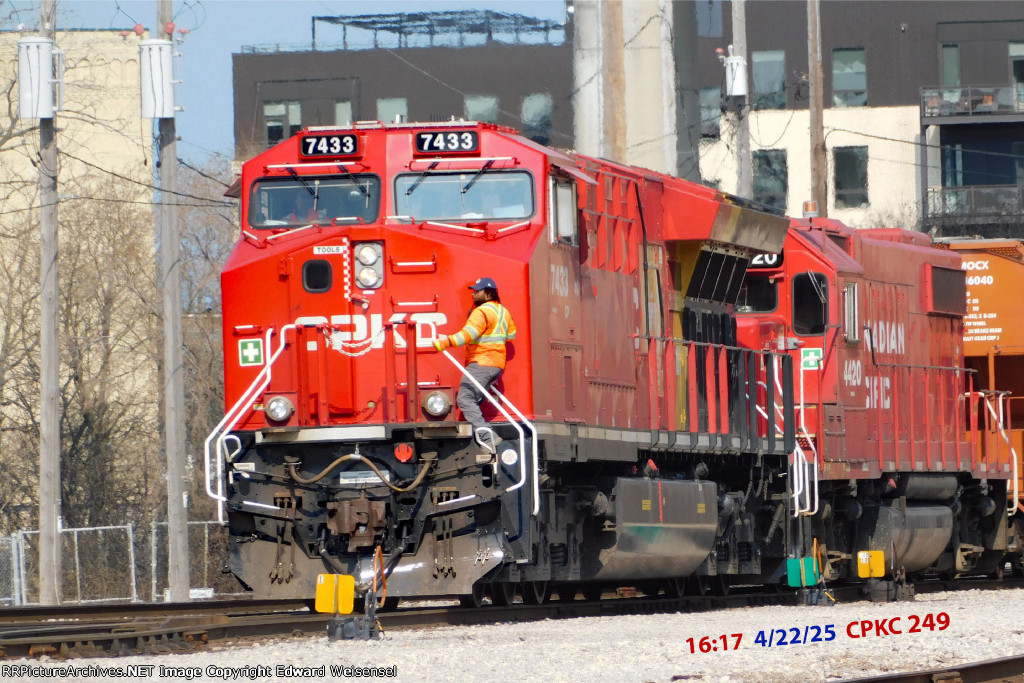 Lined into track one